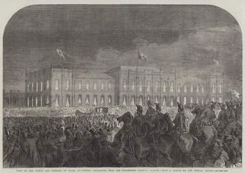 Visit of the Prince and Princess of Wales to Sweden, Departure from the Gottenborg Railway Station